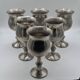 6 English glasses, Peltre Sheffielld cup
