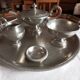 Shiny pewter tea set