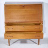Secrétaire de bureau en teck de conception danoise des années 1960, modèle 68,
