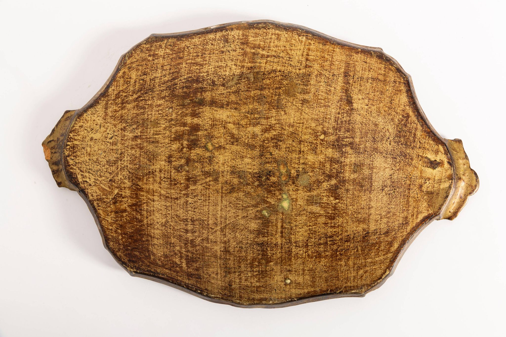 Vintage green wooden decorative plate, Italy, 1960s