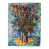 Flower bouquet, knife technique, signed