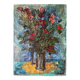 Bouquet de fleurs, technique au couteau, signé