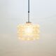 Mid-Century Amber Bubble Glass Ceiling Light by Helena Tynell for Limburg, Germany, 1960s