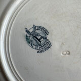 Terre de fer dessert plate St Amand & Hamage Adrianople