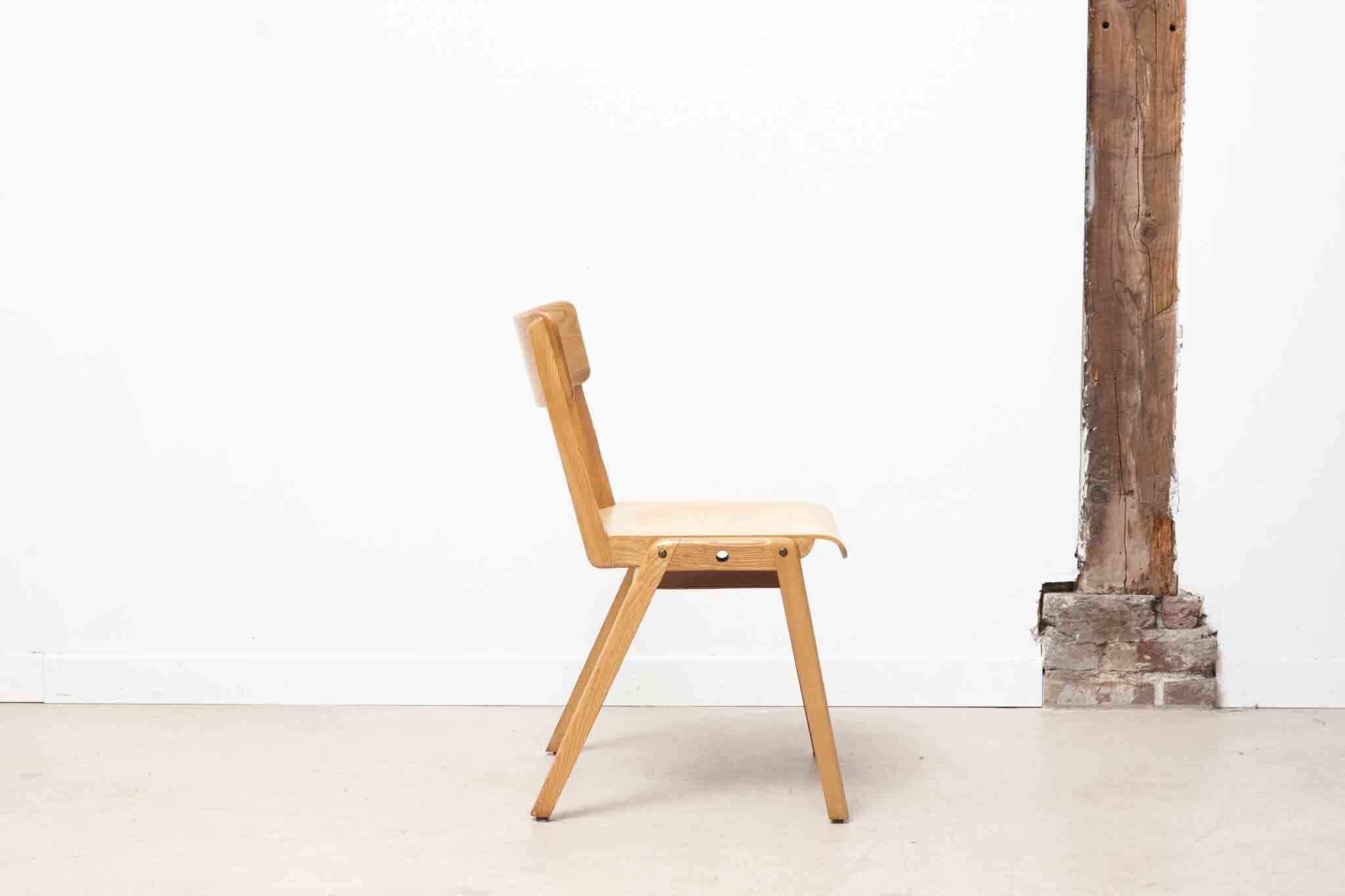 Woodwest chair all stackable light oak
