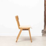 Woodwest chair all stackable light oak
