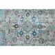 1970s Vintage Persian Handmade Wool Cotton Light Blue Area Rug 285x383