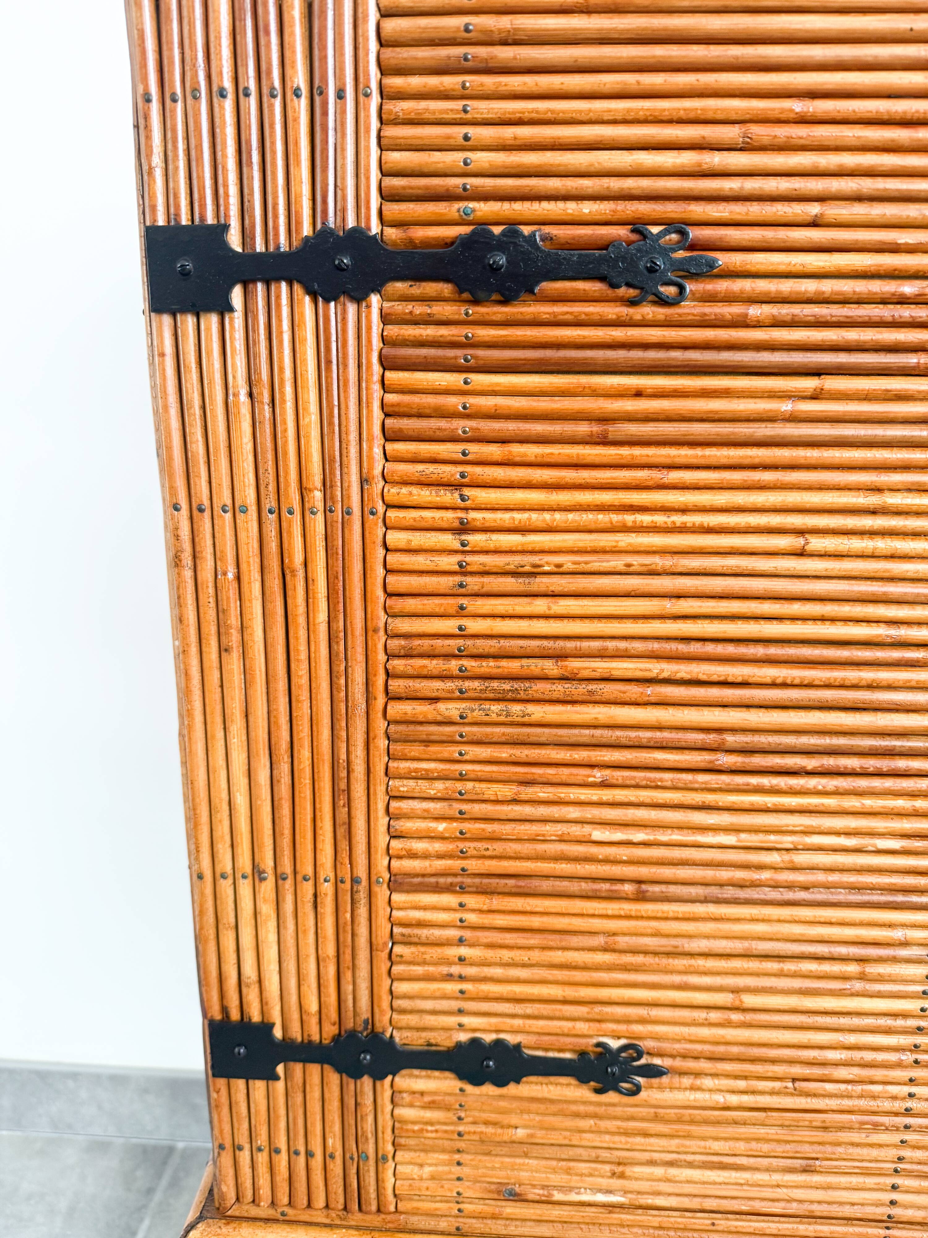 Buffet in half rattan, 1960s.
