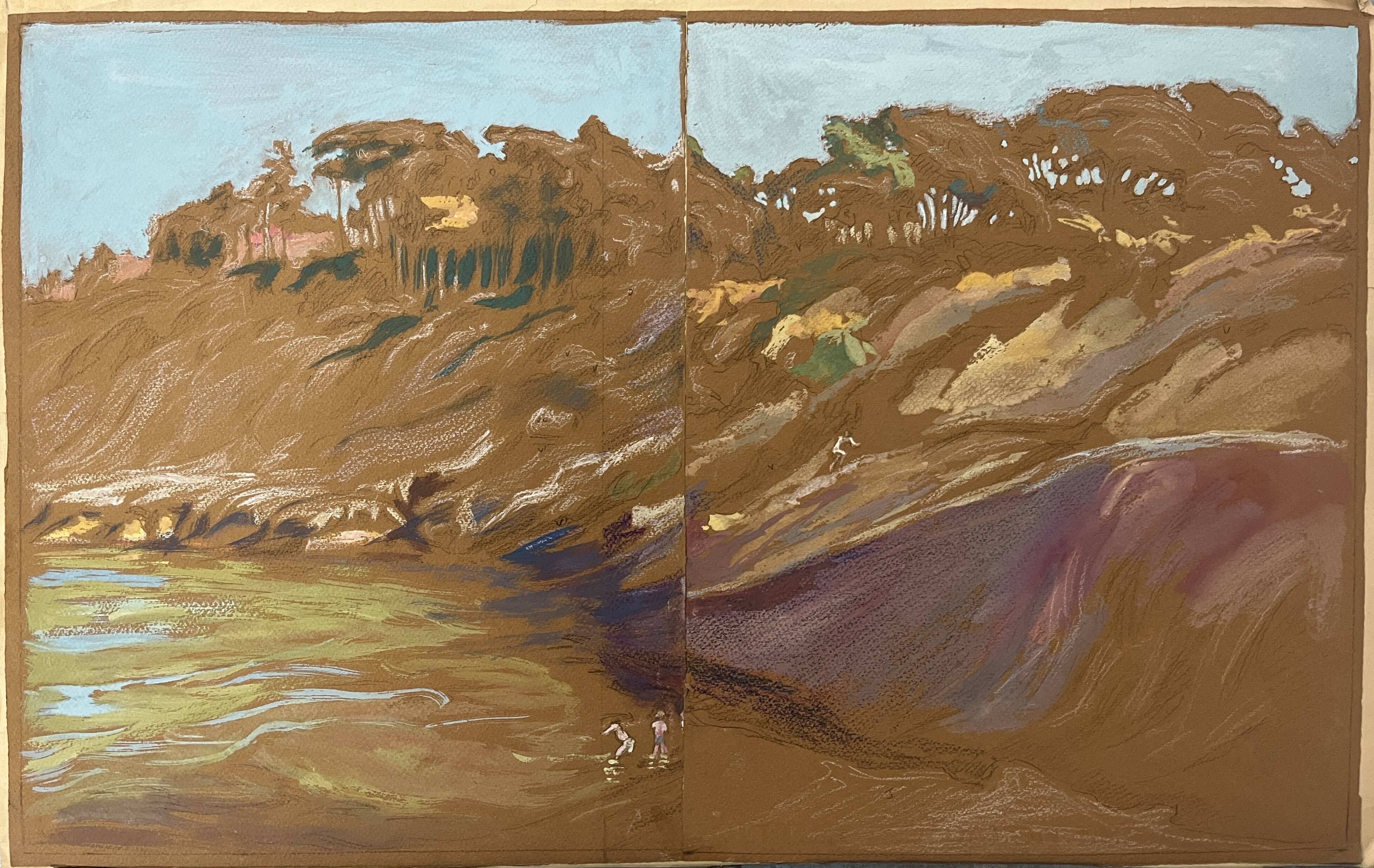Tableaux lot 3 études Pastel Ed. Pannetier (1884-1965) Paysages
