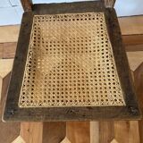 Chaise ancienne bois et cannage
