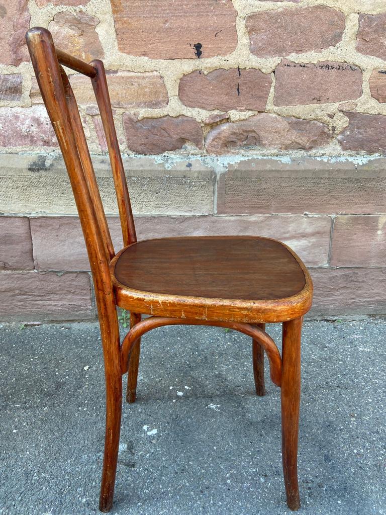 Pair of chairs bistro coffee wood curved