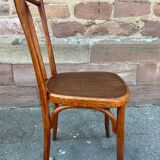 Pair of chairs bistro coffee wood curved