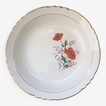 Vintage dish "poppy" Porcelain - Le Moulin des Loups