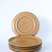 Lot de 6 assiettes à dessert en grès, 1970 - 20.5 cm