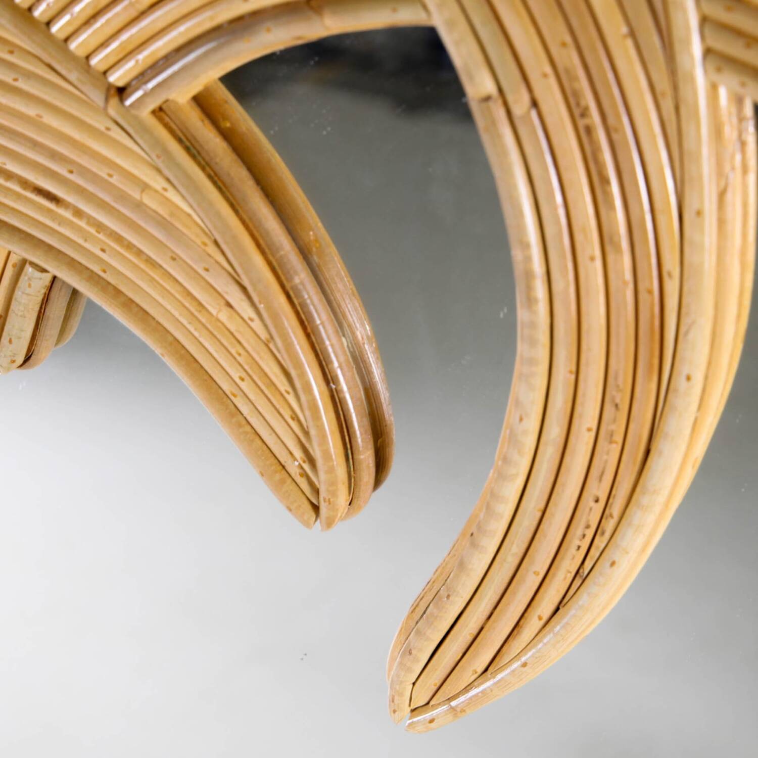 Rattan "palm tree" mirror