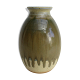 Enamelled sandstone vase