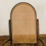 Rocking chair in wood and cane