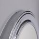 Vintage 1970s round wall mirror in chrome-plated metal, italian design
