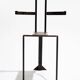 Sculptural steel chair, 1980s