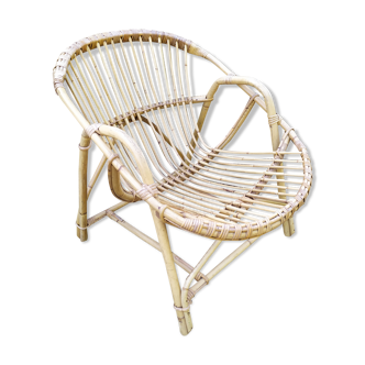 Rattan armchair 50s