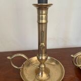 Pair of brass candle holders