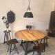 Industrial Tisch Eiche Rund