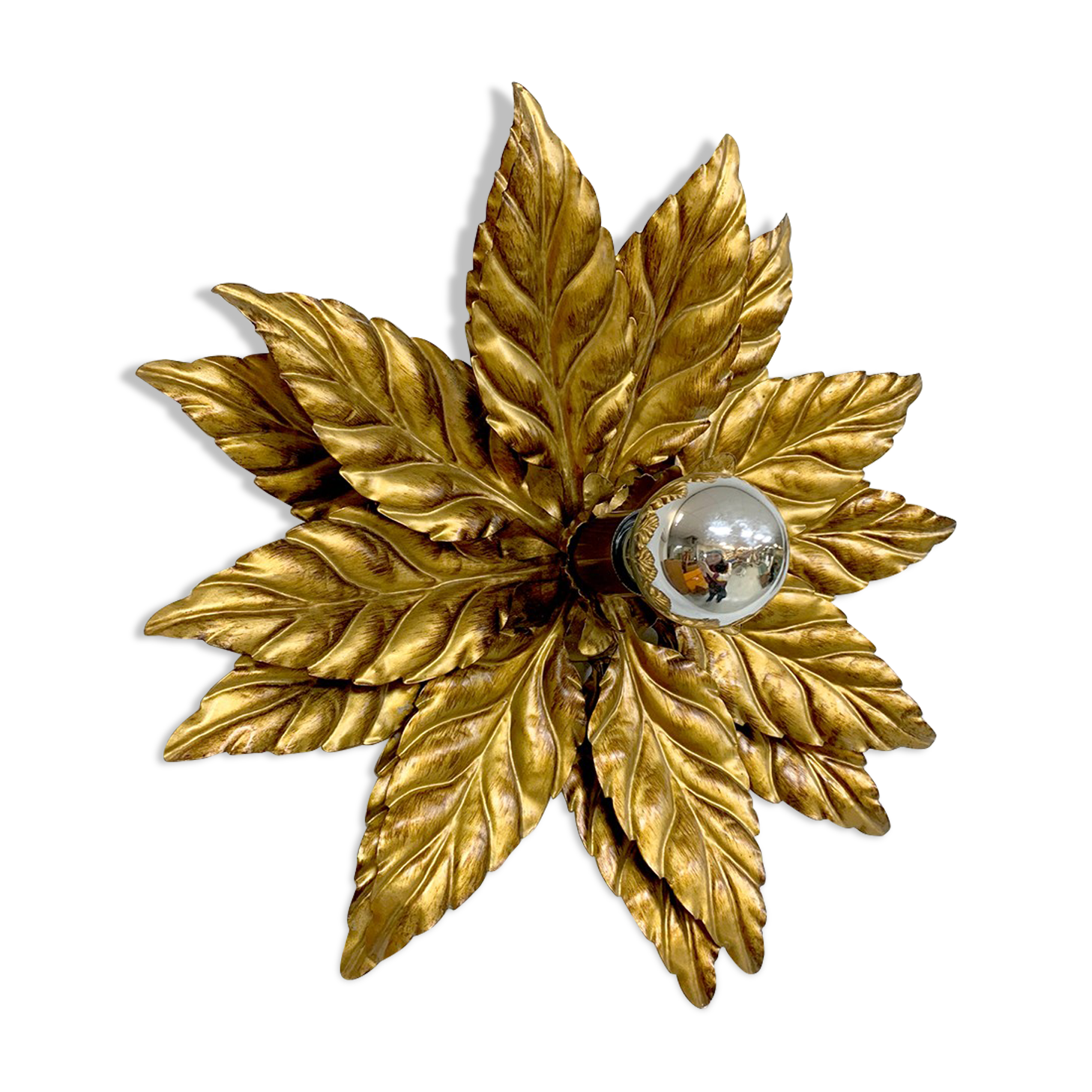 Hans Kogl vintage golden wall lamp