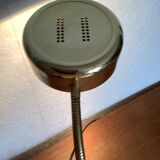 Vintage brass desk lamp with switch on base