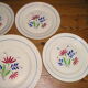 Set of 4 dinner plates and round top, K & G Luneville faience model "Rafael"