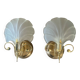 Pair of vintage shell wall lights