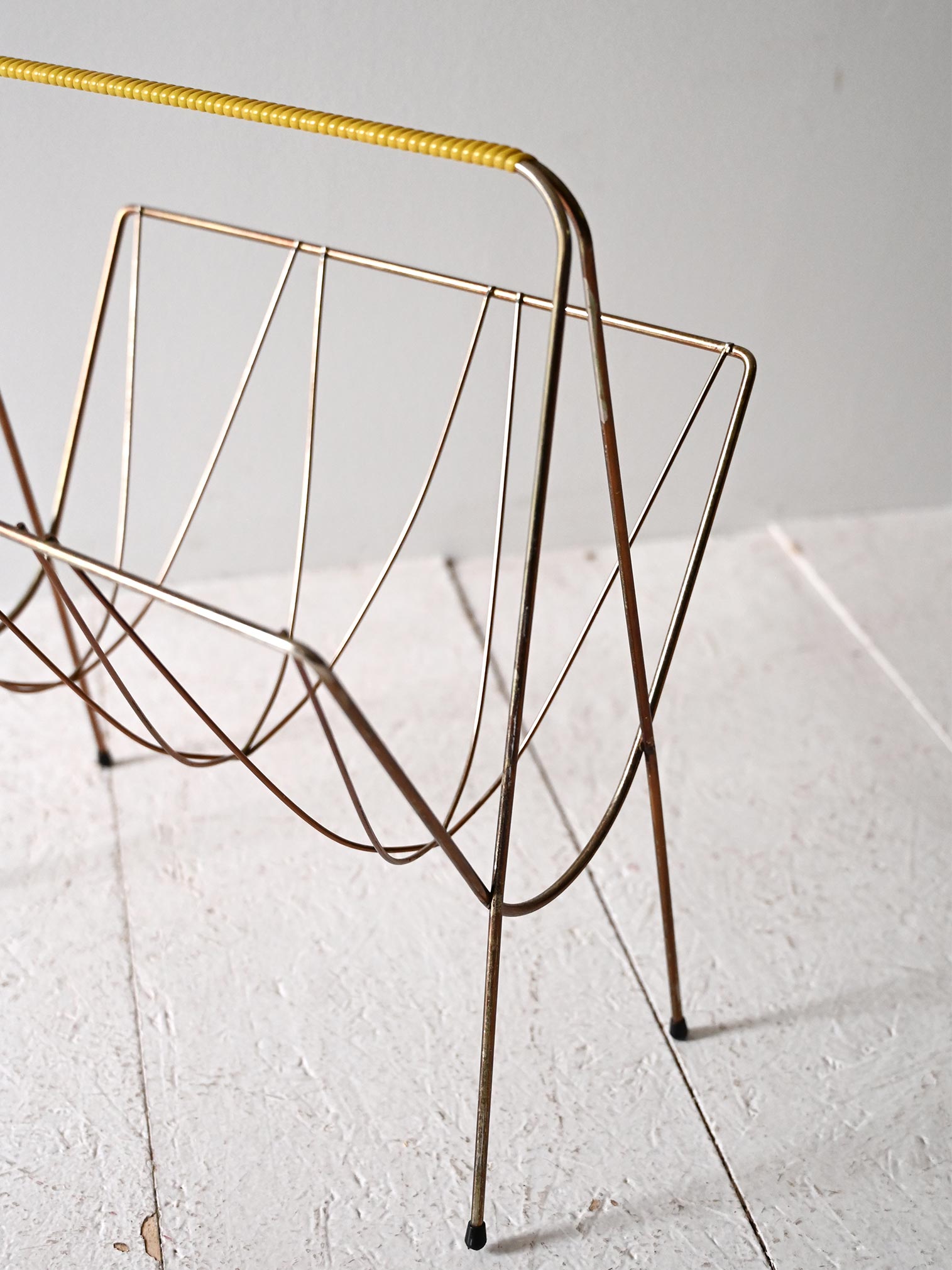 1960s Scandinavian Vintage Metal Magazine Rack