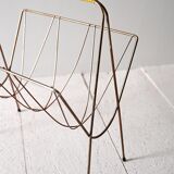 1960s Scandinavian Vintage Metal Magazine Rack