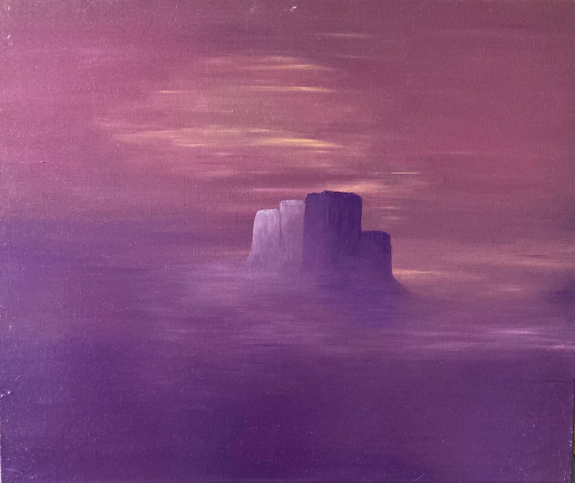 Painting, oil on canvas, 55 x 46 cm, "Citadel III"