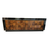 Willy Rizzo burl walnut sideboard from the 1970s