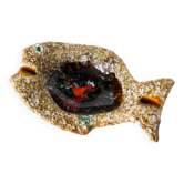 Ashtray catchall in Fat Lava, fish shape, 1970.