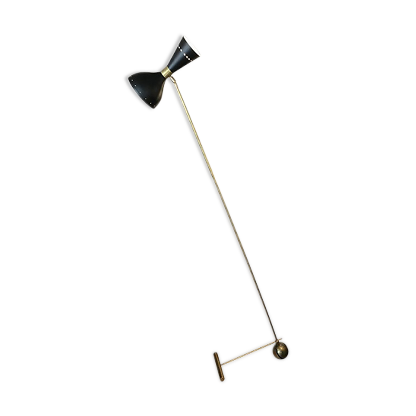 Diabolo floor lamp with counterweight
