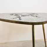 Mosaic and brass coffee or side table by Berthold Müller, 1960s