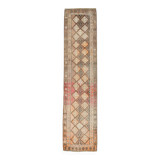 3x12 Soft Red Brown Turkish Runner Rug, 83x365Cm