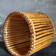 Pot cover basket Art-popular bamboo and scoubidou 50s
