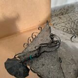 Lampe extérieur en fer forgé et verre lanterne