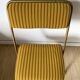 Lafuma folding chairs in velvet and gold metal