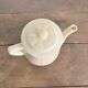Antique ivory earthenware teapot – Art Deco style – 1930s/50s
