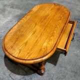 Solid wood coffee table with a drawer