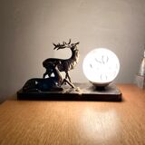 Art Deco lamp doe and opaline