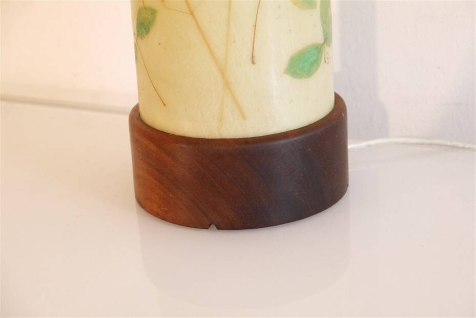 Swedish lamp in fibreglass and teak