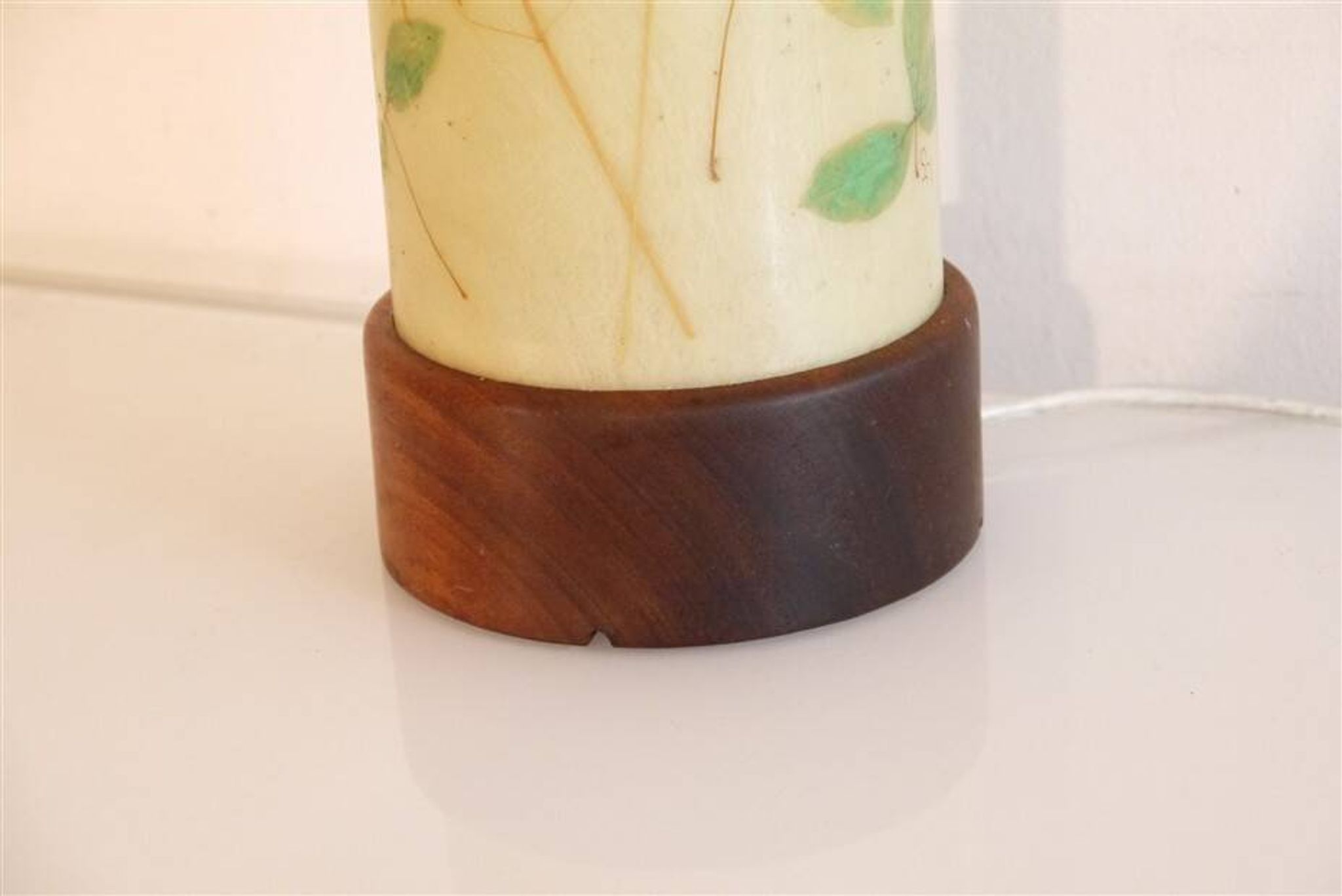 Swedish lamp in fibreglass and teak
