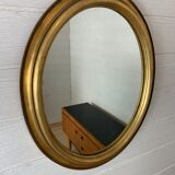 Oval mirror Louis XVI style in gilded wood