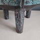 Engraved metal tripod ice bucket