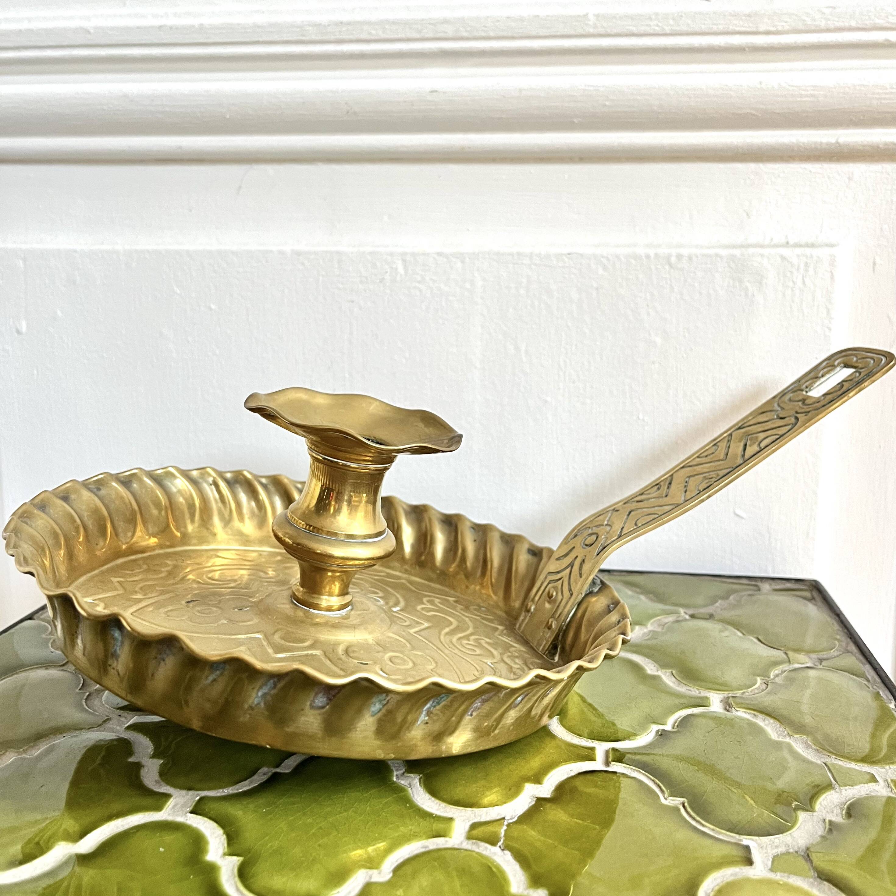 Antique XXL hand candle holder