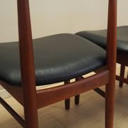 Set of four teak chairs, Danish design, 1960s, manufacture: Bruno Hansen, d